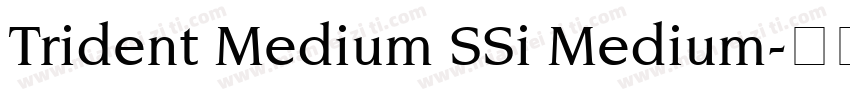 Trident Medium SSi Medium字体转换